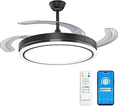 ¿Qué son los ventiladores de techo con luz LED negros?