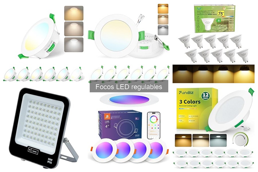 Accesorios esenciales para focos LED regulables en casa