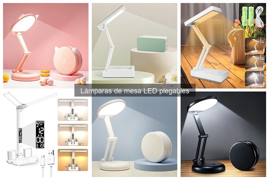 Alternativas a lámparas de mesa LED plegables para espacios pequeños