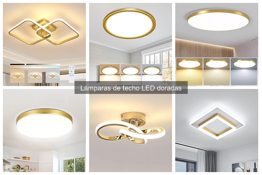 Alternativas a las Lámparas de Techo LED Doradas