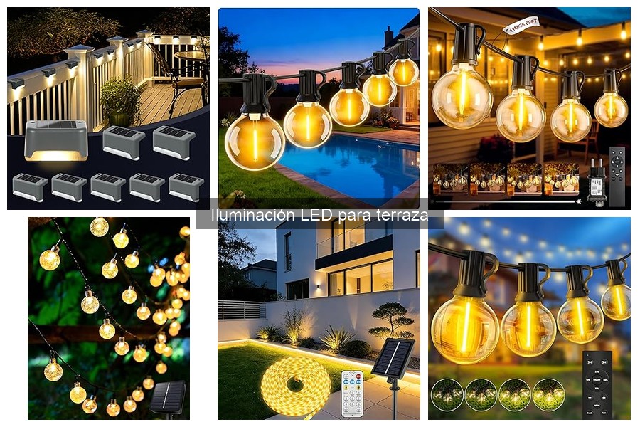 ** Alternativas a las luces LED para terraza: opciones innovadoras
