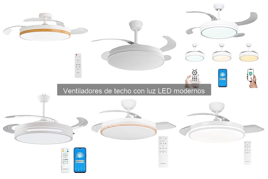 Alternativas a ventiladores de techo con luz LED modernos