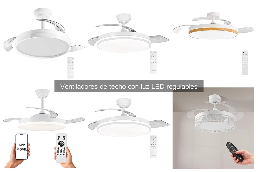Alternativas a ventiladores de techo con luz LED regulables