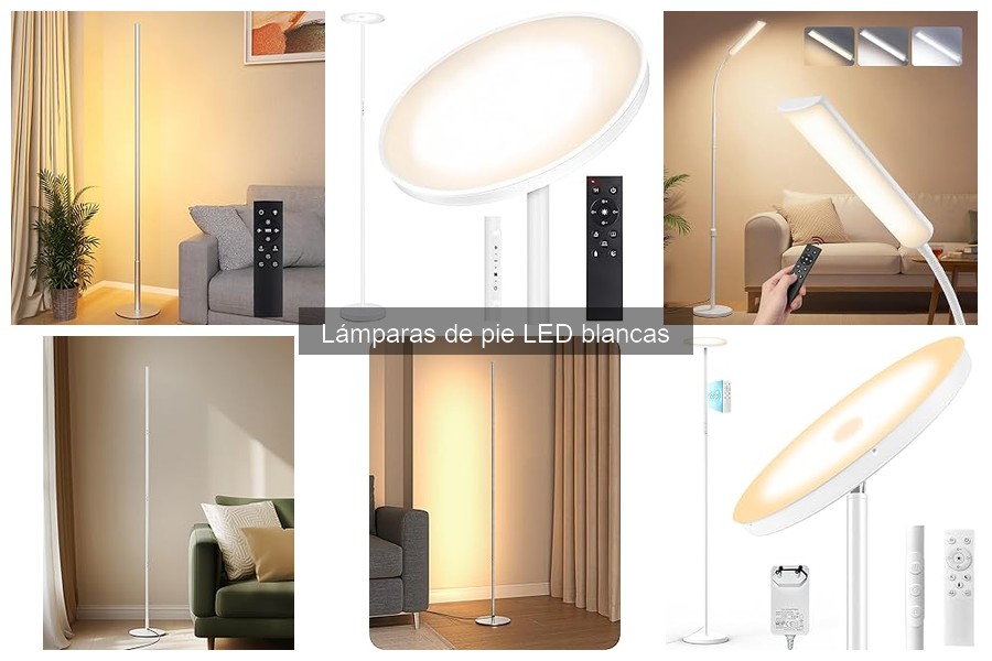 Alternativas creativas a lámparas de pie LED blancas