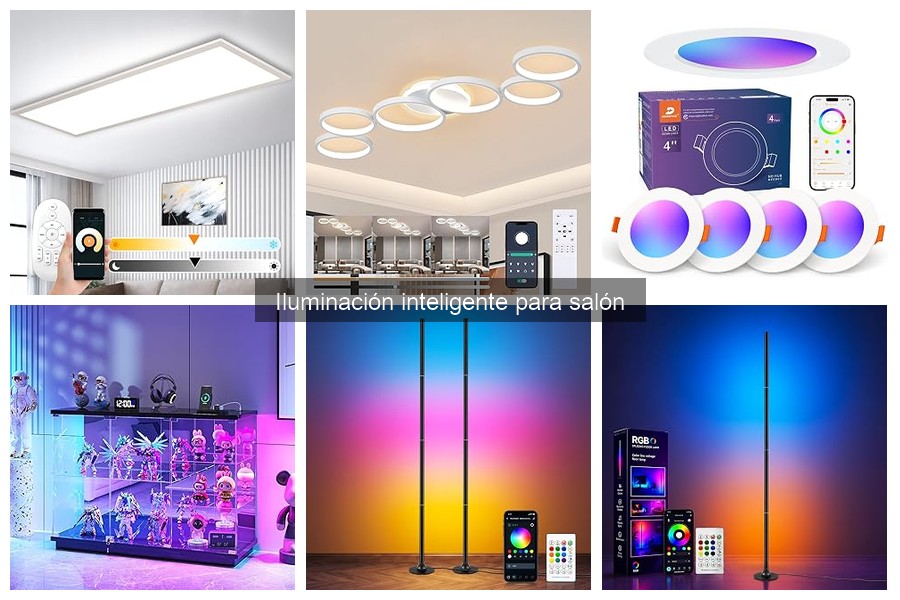 Características de luces LED inteligentes para salón