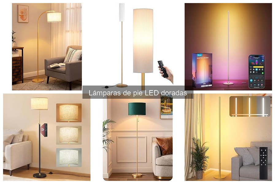 Cómo Elegir la Altura Ideal de Tu Lámpara de Pie LED Dorada