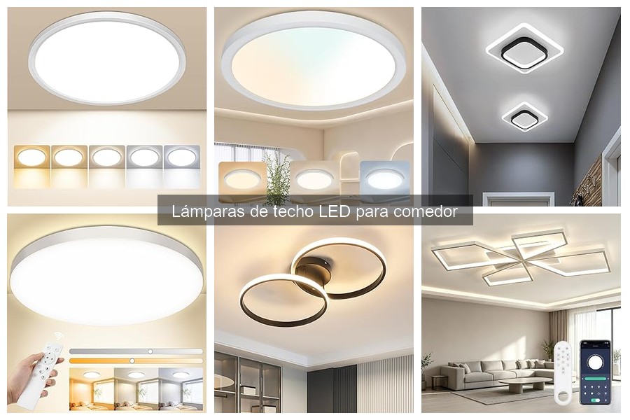 Cómo elegir lámparas de techo LED para comedor minimalista