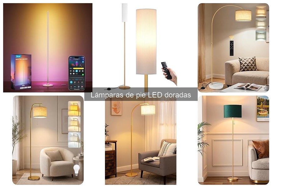 Cómo instalar lámparas de pie LED doradas fácilmente
