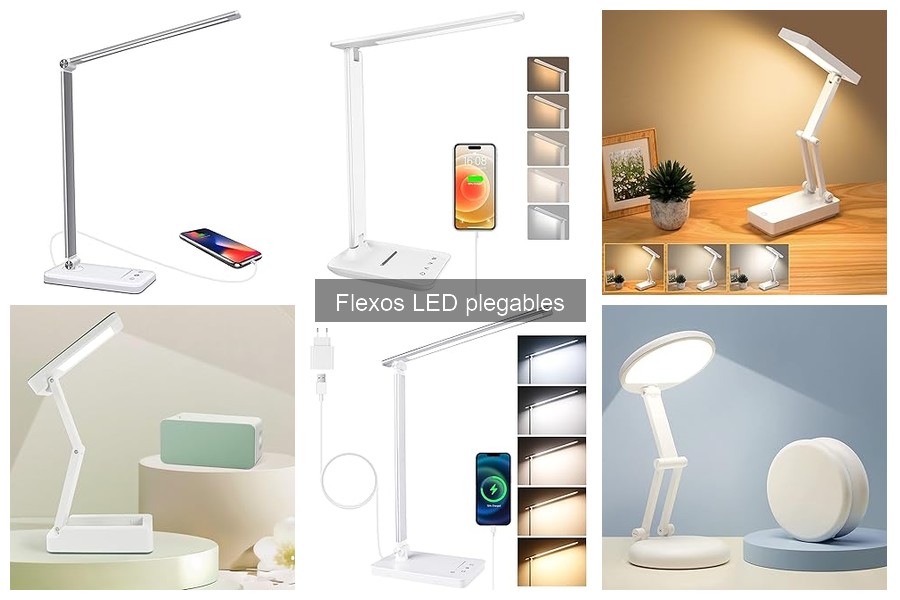 Comparativa de flexos LED plegables con regulación de brillo