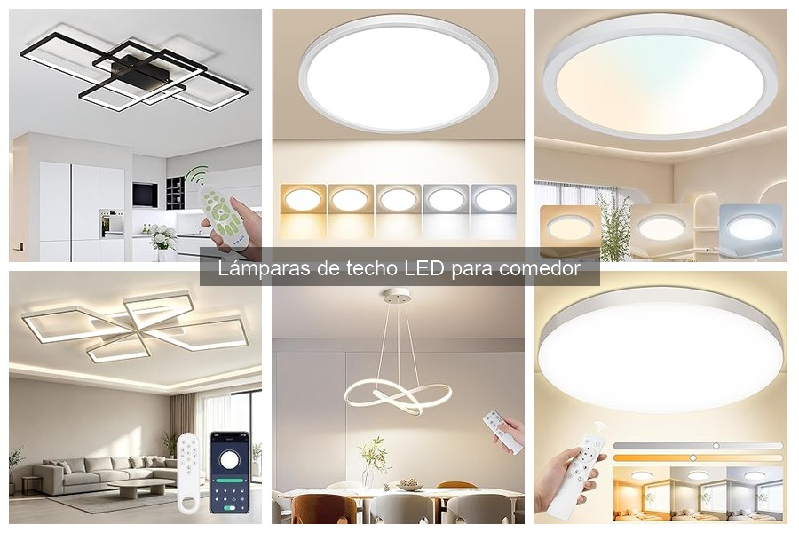 Comparativa de Lámparas de Techo LED para Comedor