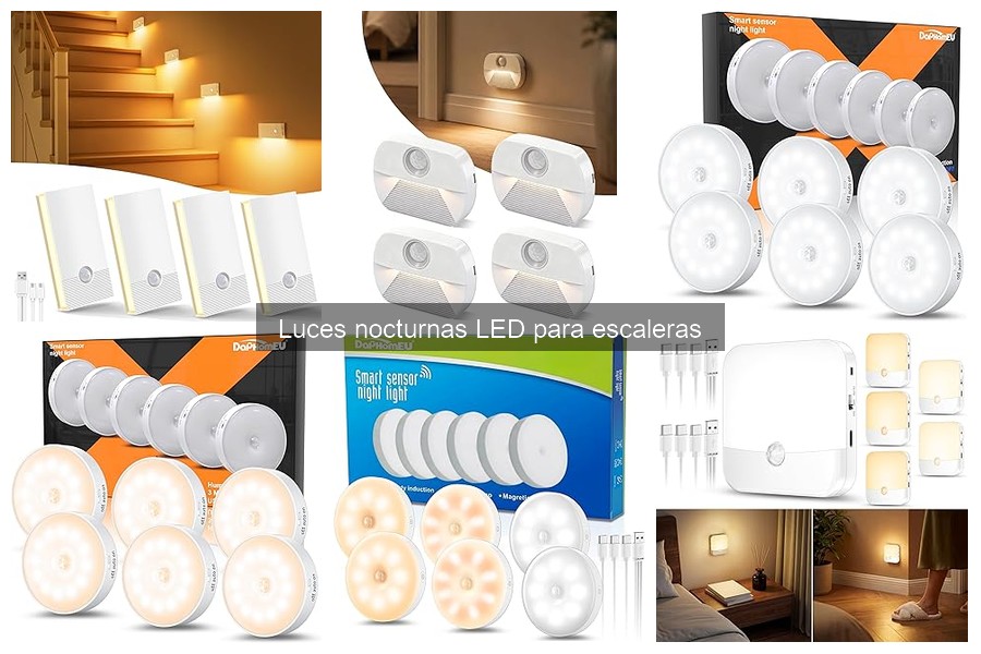 Comparativa de luces nocturnas LED y otras opciones para escaleras