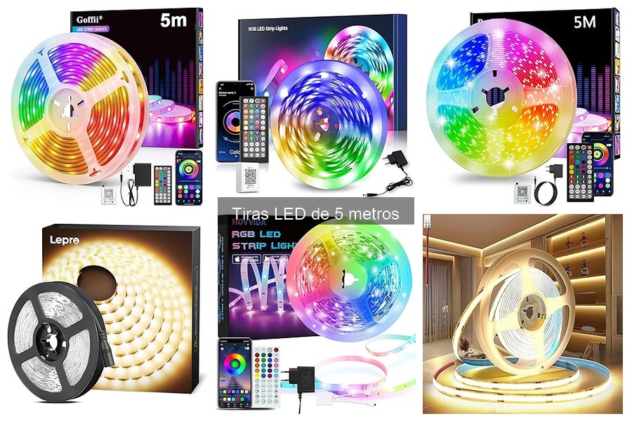 ** Comparativa de tiras LED de 5 metros: precios y opiniones