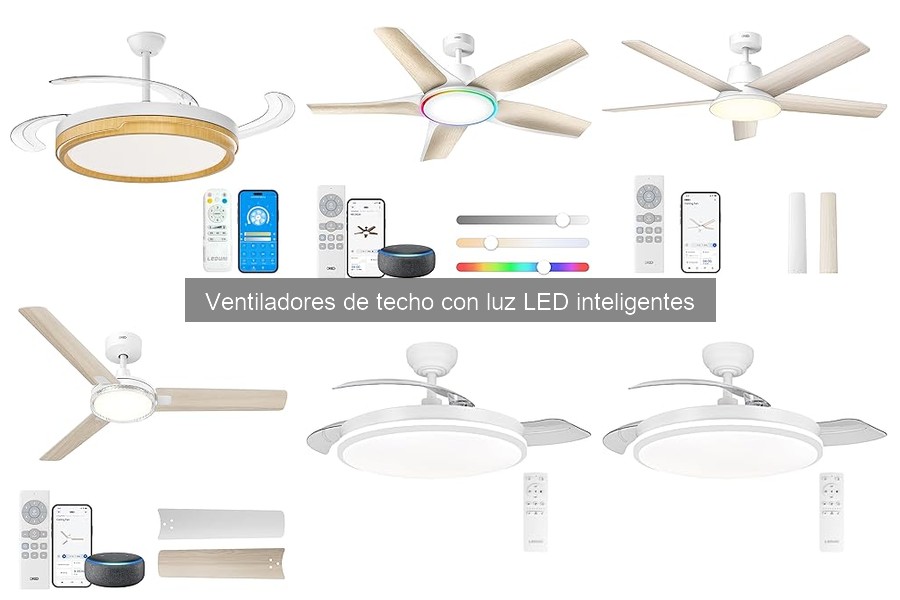 Comparativa de Ventiladores de Techo con Luz LED Inteligentes