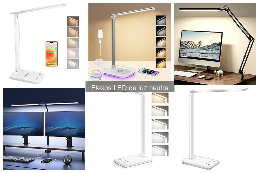 Comparativa Flexos LED de Luz Neutra vs. Halógenos