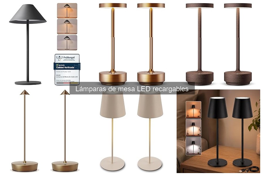 Comparativa Lámparas de Mesa LED: Recargables vs No Recargables