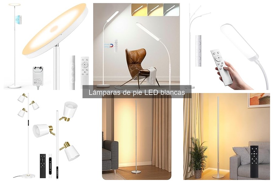 Comparativa: Lámparas de Pie LED Blancas vs Halógenas