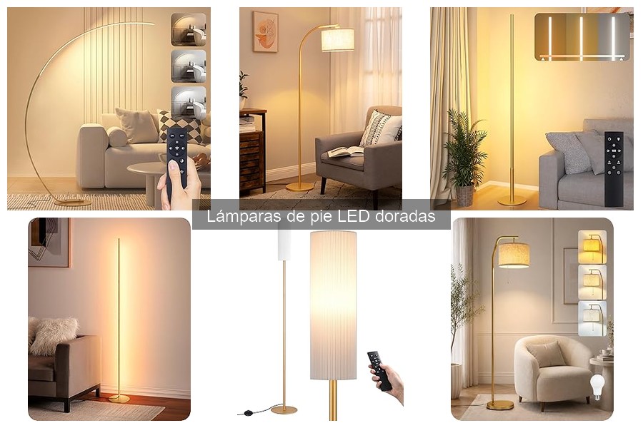 Comparativa: Lámparas de Pie LED Doradas vs. Tradicionales
