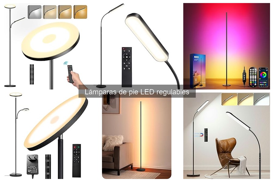 Comparativa: Lámparas de pie LED Regulables vs No Regulables