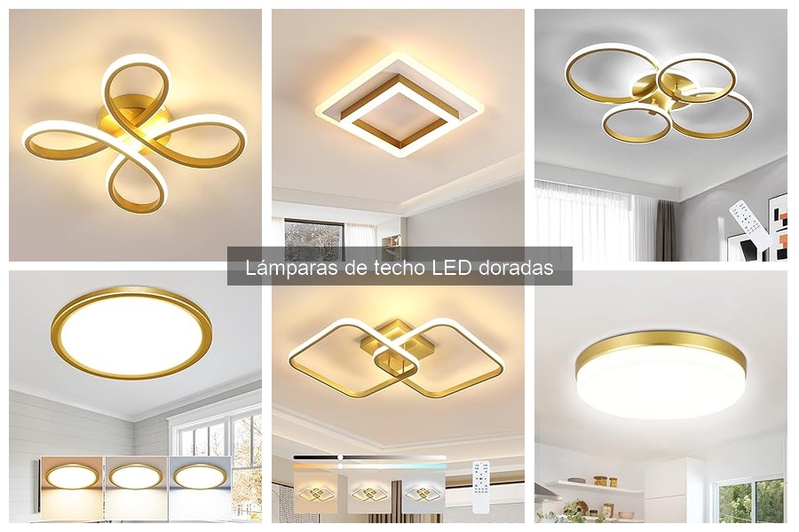 Comparativa: Lámparas de Techo LED Doradas vs. Tradicionales