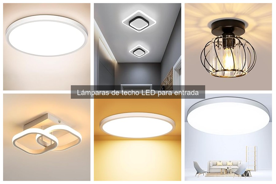 Comparativa: Lámparas de Techo LED vs Halógenas para Entradas