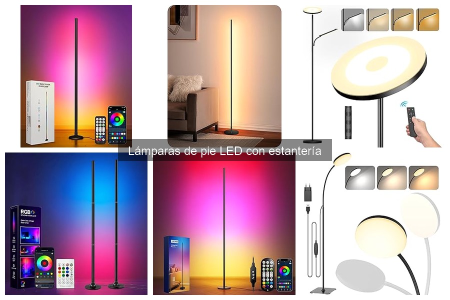 Consumo de Lámparas de Pie LED con Estantería: Eficiencia y Ahorro
