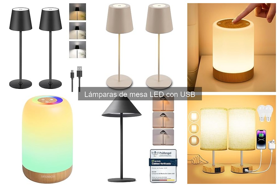 ¿Cuál es la mejor lámpara de mesa LED con USB para trabajar en casa?
