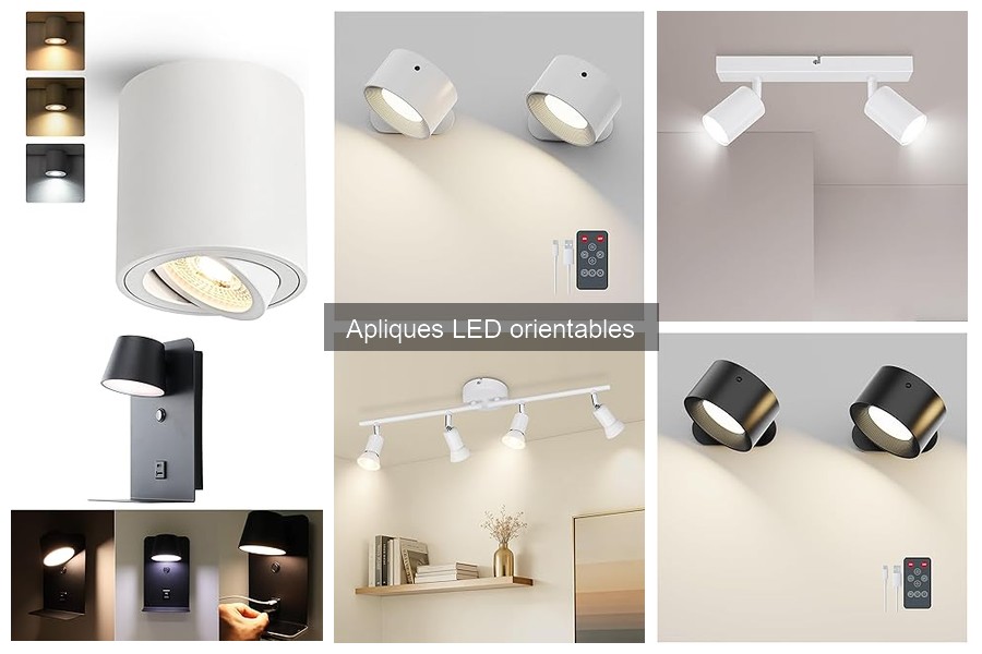 Diferencias entre apliques LED orientables y fijos