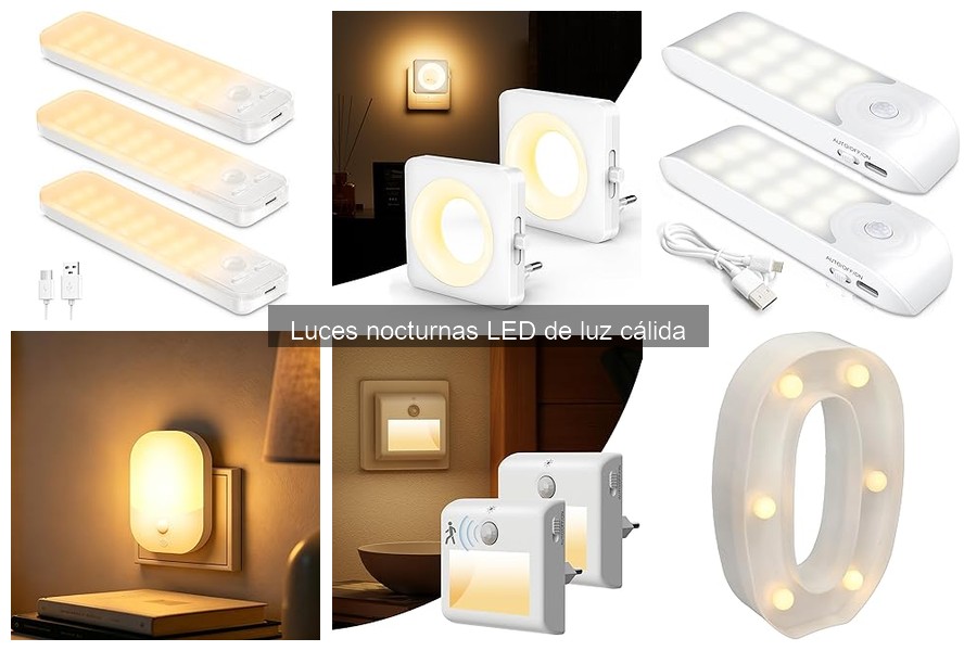 Diferencias entre luces nocturnas LED cálidas y RGB