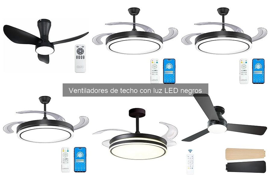 ** Dónde comprar ventiladores de techo con luz LED negros al mejor precio