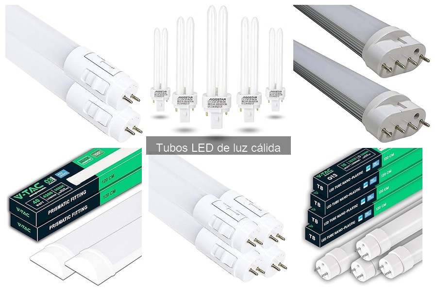 Eficiencia de los tubos LED de luz cálida frente a otras iluminaciones
