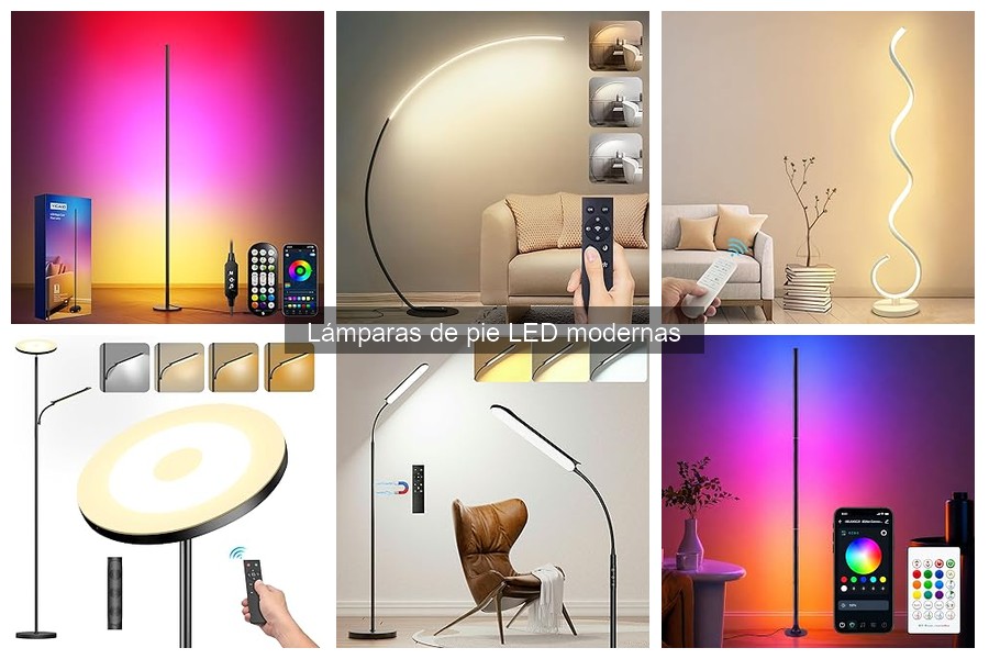 Estilos de lámparas de pie LED modernas para decorar tu hogar