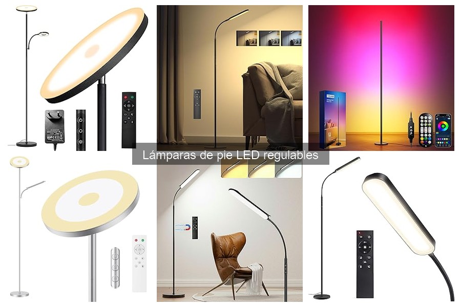 Estilos de lámparas de pie LED regulables para decorar tu hogar