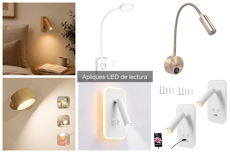 Evita deslumbramiento con apliques LED de lectura