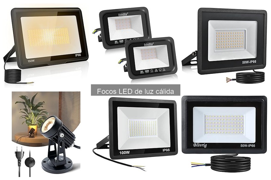 Focos LED de luz cálida compatibles con domótica para casa