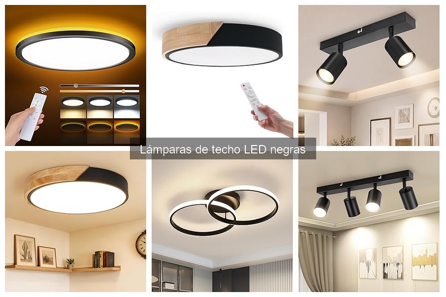 Guía de instalación de lámparas de techo LED negras