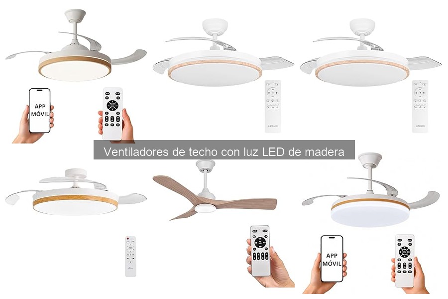 Guía de Instalación de Ventiladores de Techo LED de Madera