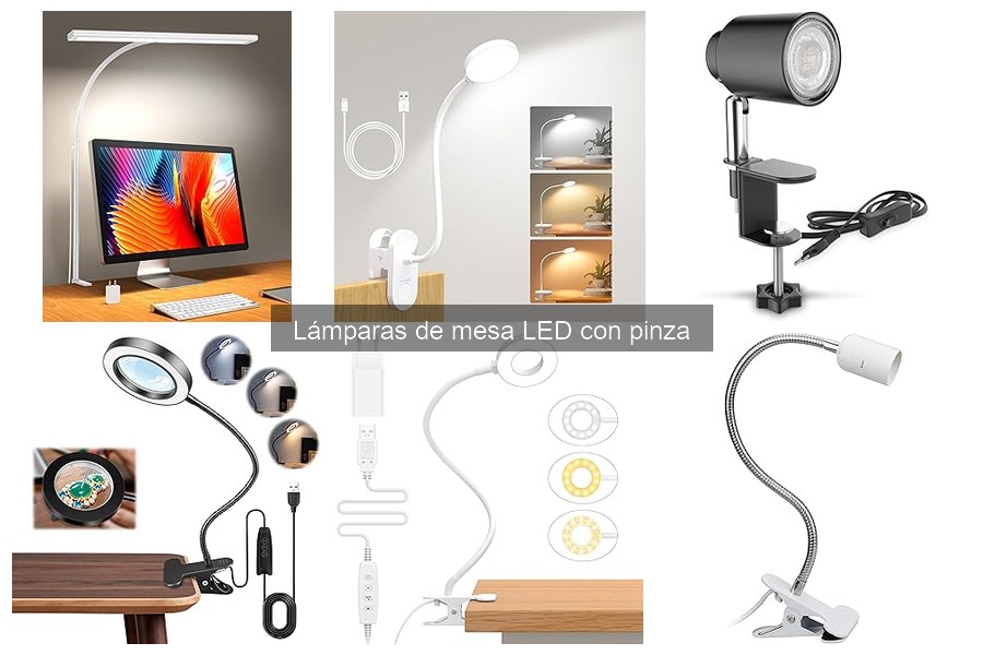 Innovaciones en Lámparas de Mesa LED con Pinza para 2023