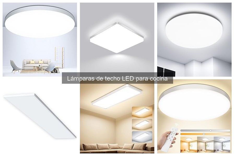 Instalación de lámparas de techo LED en la cocina