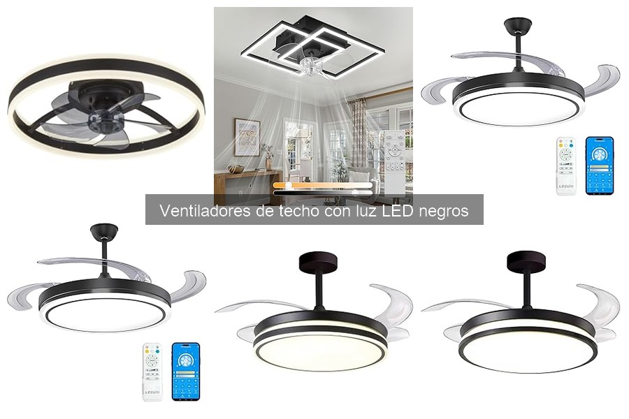 Instalación de Ventiladores de Techo con Luz LED Negros: Guía Práctica