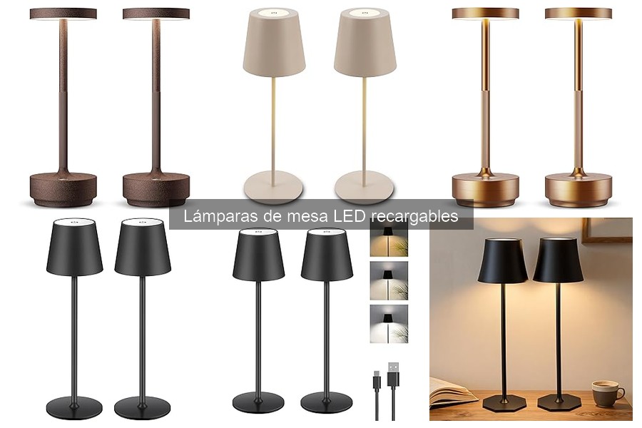 ** Lámparas de mesa LED recargables con carga solar: Beneficios