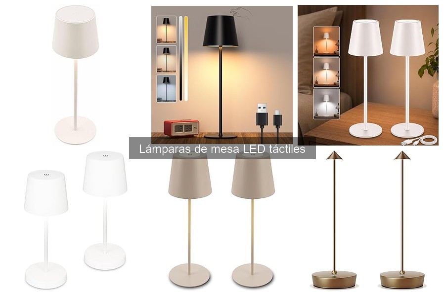 Lámparas de mesa LED táctiles ideales para habitaciones pequeñas