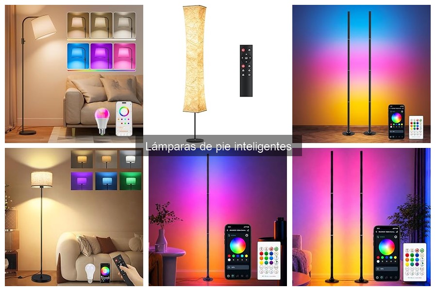 Lámparas de pie inteligentes compatibles con Alexa y Google Home