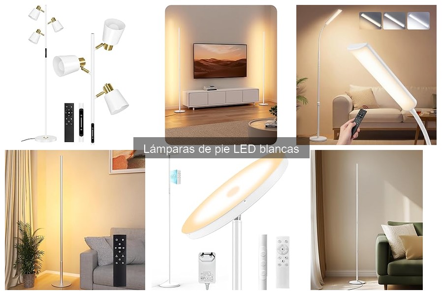 Lámparas de Pie LED Blancas: Características y Beneficios