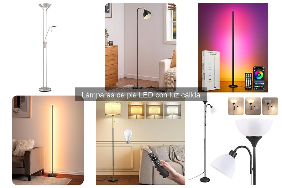Lámparas de pie LED con luz cálida y su impacto ecológico