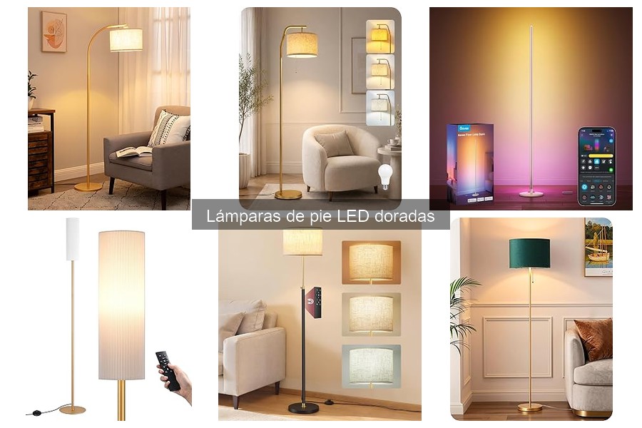 Lámparas de pie LED doradas: Guía para decorar tu hogar