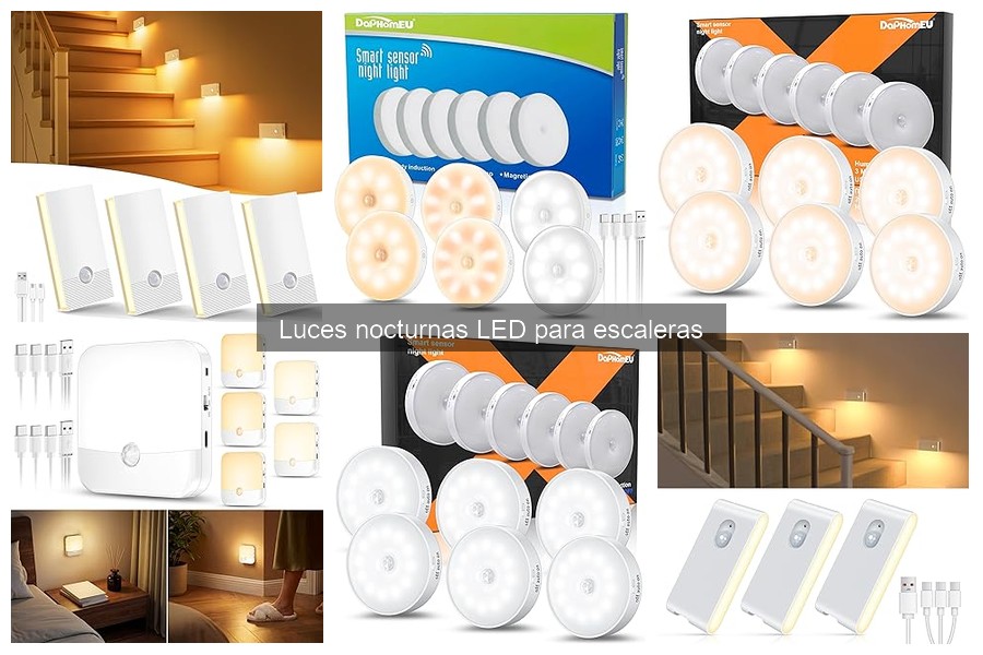 ** Luces Nocturnas LED con Sensor de Movimiento para Escaleras