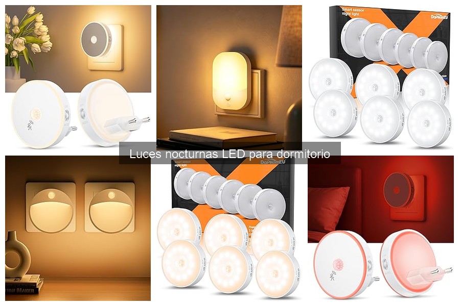 Luces Nocturnas LED con Sensores de Movimiento para Dormitorio