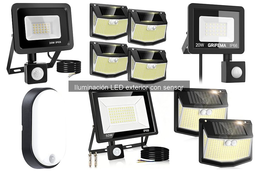 Mantenimiento de luces LED exteriores con sensor para óptimo rendimiento