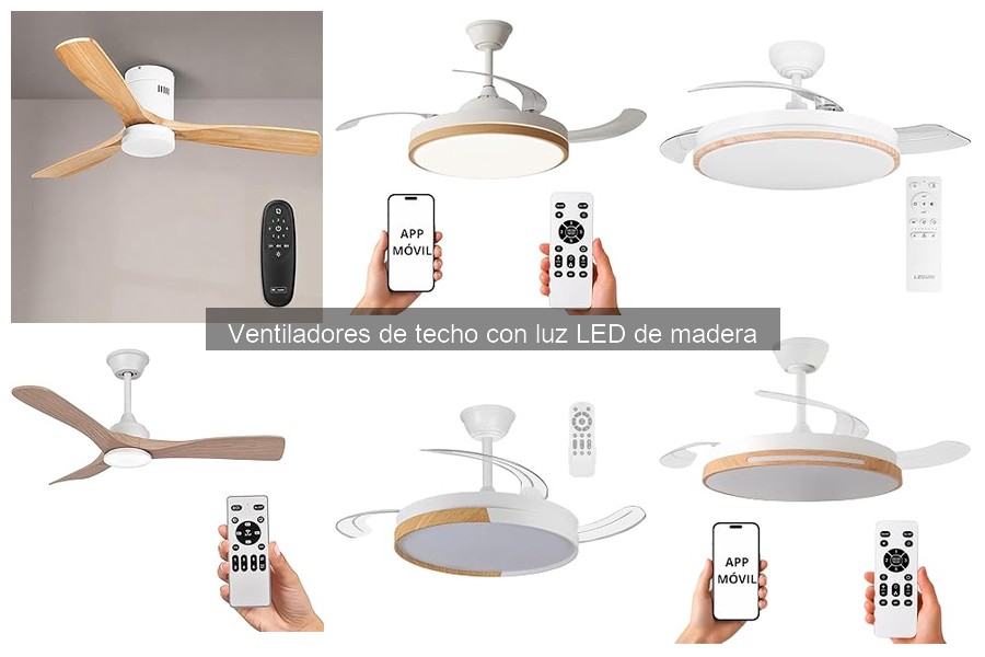 Mantenimiento de Ventiladores de Techo con Luz LED de Madera