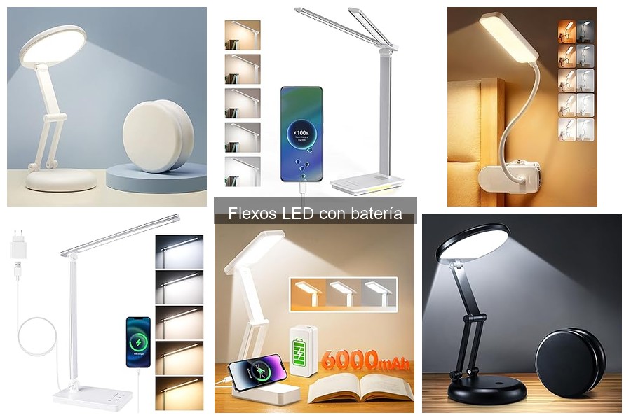 Mejores flexos LED con batería para lectura nocturna